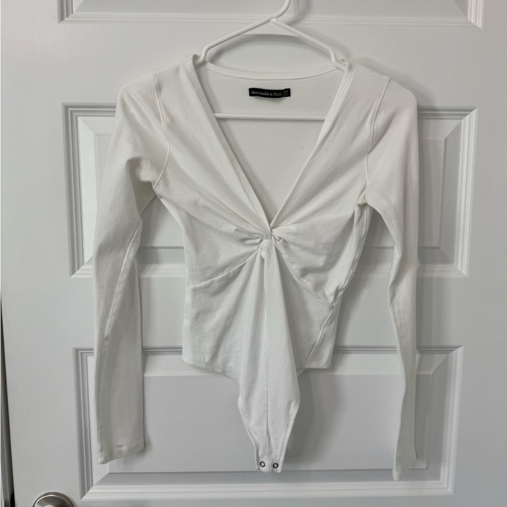 Abercrombie & Fitch | White Long Sleeve Bodysuit